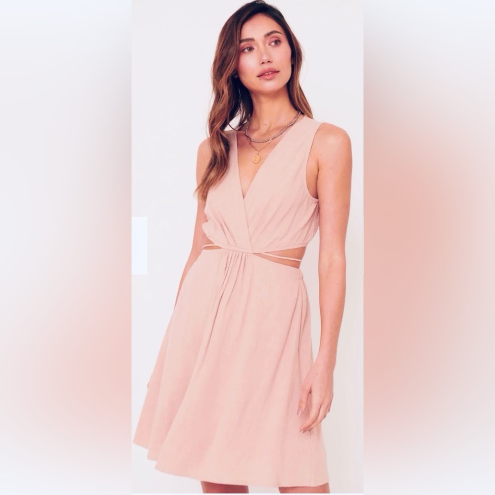 Cut-out Blush Mini Dress